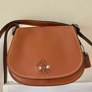 Disney x Coach Limited Edition Saddle Bag Genuine Glovetanned Leather